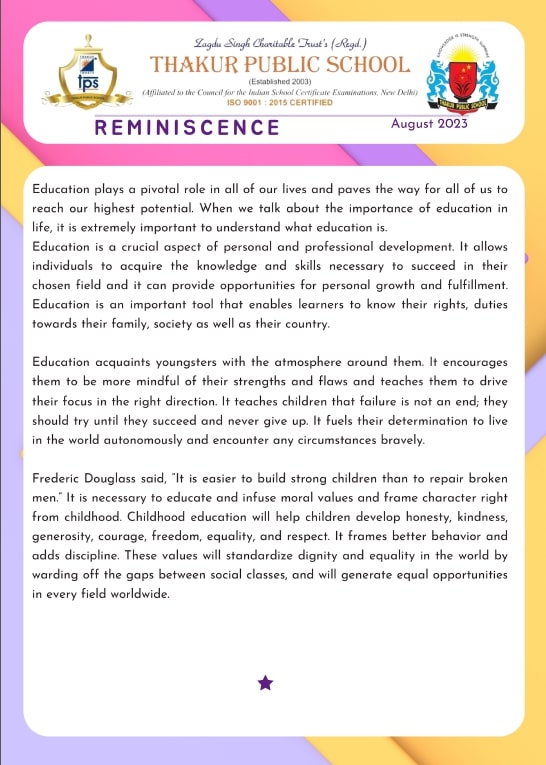 Reminiscence August 2023 - Primary and Secondary cover